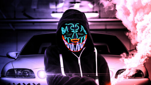 Glowing Mask Pattern 4K Wallpapers Free Download