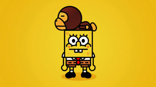 SpongeBob Yellow Color Wallpaper For Mac