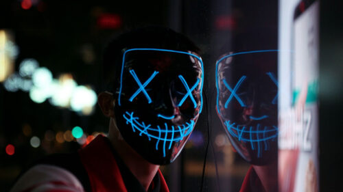 Anonymous, Mask, Neon Wallpapers Free Download