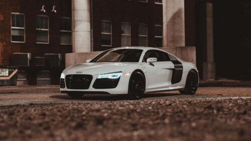 Audi White R8 Wallpapers Free Download
