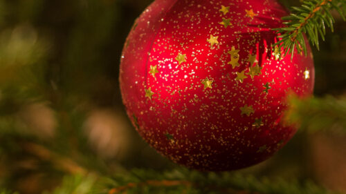 Ball Decoration, Red Wallpapers Free Download