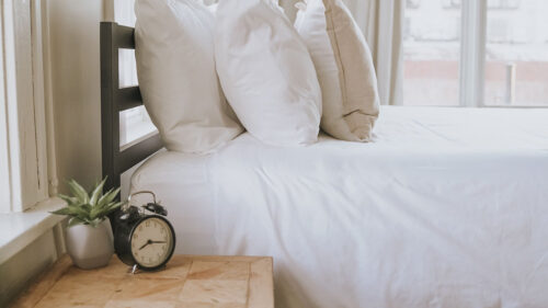 Bed, Pillows, Alarm, Clock Wallpapers Free Download