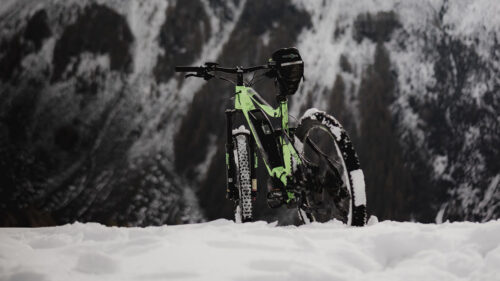 Bike, Snow, Mountains Wallpapers Free Download