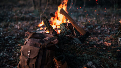 Bonfire, Ax, Backpack, Wallpapers Free Download