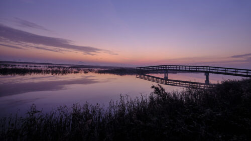 Bridge, Lake, Dusk, Wallpapers Free Download