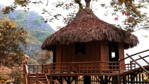 Bungalow, Hut, Lake Wallpapers Free Download