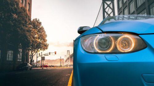 Car, Blue, Headlight, Wallpapers Free Download