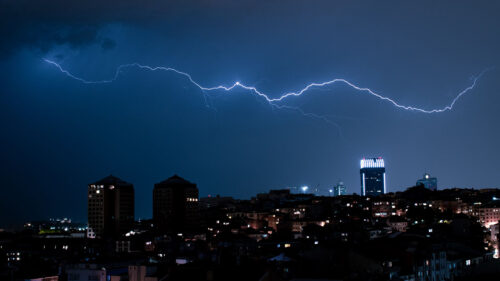City, Lightning, Night, Wallpapers Free Download For Windows & iOS