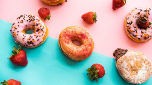 Donuts, Strawberries, Berries, Wallpapers Free Download For Desktop