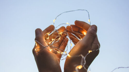 Garland, Glow, Hands, HD Wallpapers Free Download