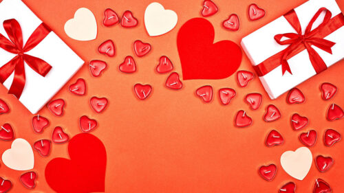 Gift, Hearts, Candles, HD Wallpapers Free Download