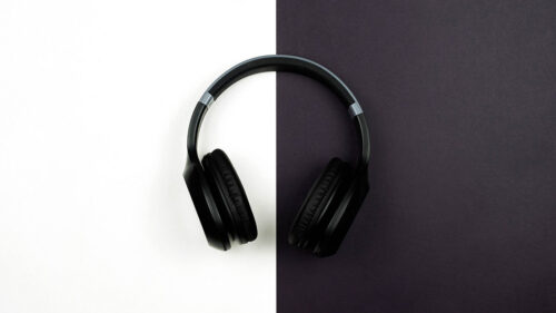 Headphones, Black, White, Wallpapers Free Download