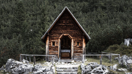 House, Mountains, Stones Wallpapers Free Download