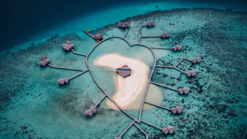 Island, Heart, Aerial, View, Wallpapers Free Download