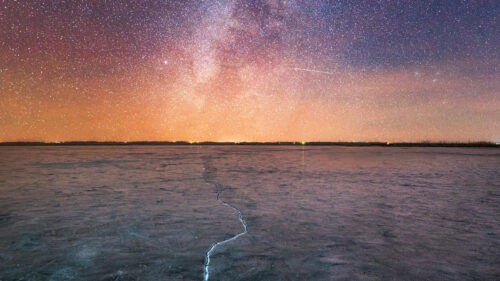 Lake, Ice, Starry, Sky Wallpapers Free Download