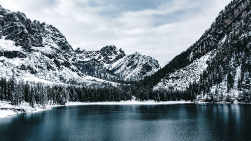 Lake, Mountain, Snow Wallpapers Free Download