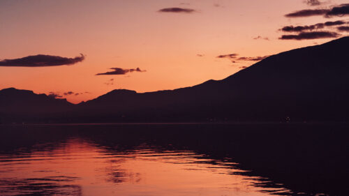 Lake, Mountains, Dusk Wallpapers Free Download