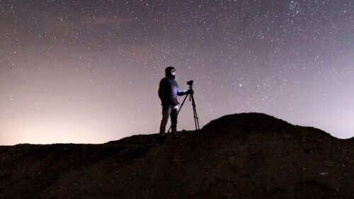 Man, Camera, Starry, Sky Wallpapers Free Download