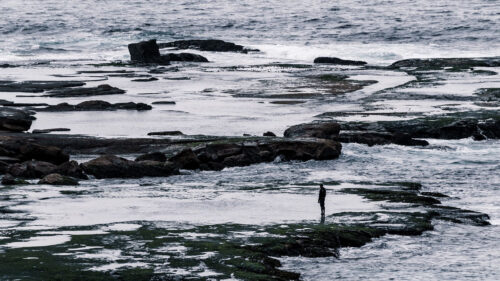 Man, Sea, Rocks, Wallpapers Download For Mobile