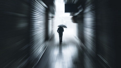 Man, Silhouette, Umbrella, Wallpapers Download For Mobile