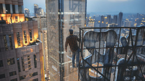 Man, Skyscraper, Buildings, Wallpapers Download For Mobile