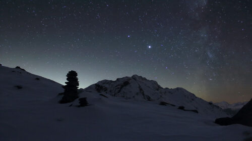 Mountain, Night, Snow, Wallpapers Download For Your Device