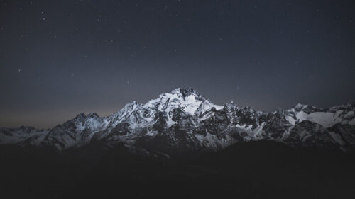 Mountain, Night, Starry, Sky Wallpapers Download For Your Device