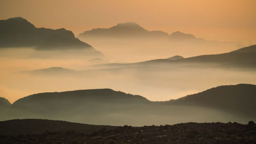 Mountains, Fog, Dusk, Wallpapers Download For Your Device