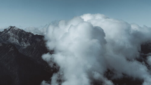 Mountains, Rocks, Clouds Wallpapers Download