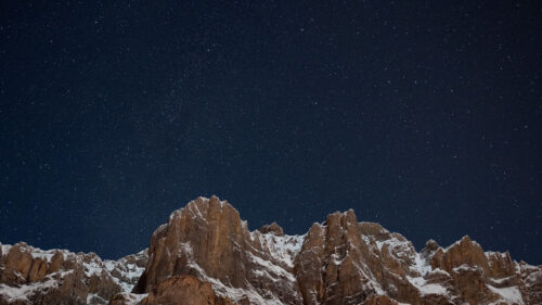 Mountains, Snow, Night Wallpapers Download
