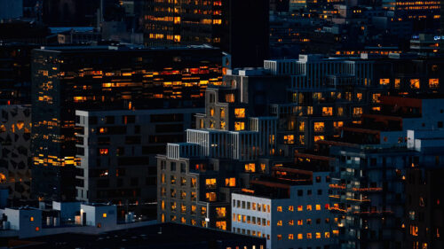 Night, City, Aerial, View, Buildings Wallpapers Free Download (5)