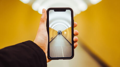 Phone, Hand, Tunnel, Wallpapers Free Download