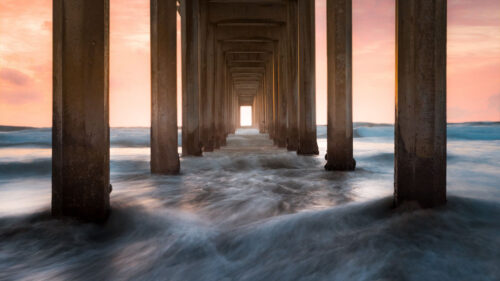 Pier, Sea, Waves Wallpapers Free Download