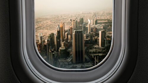 Porthole, City, Skyscrapers, HD Wallpapers Free Download