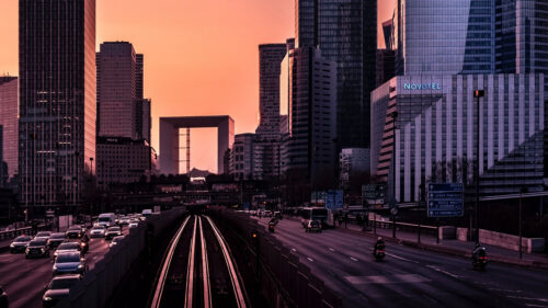 Railroad, Buildings, City HD Wallpapers Free Download