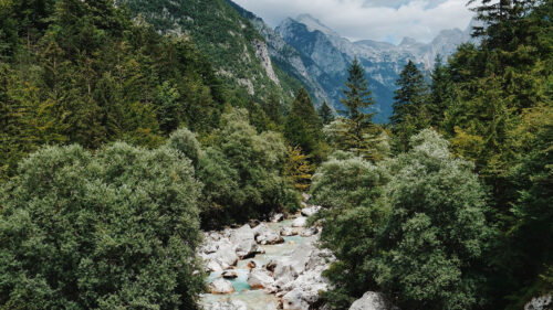 River, Mountains, Trees, HD Wallpapers Free Download