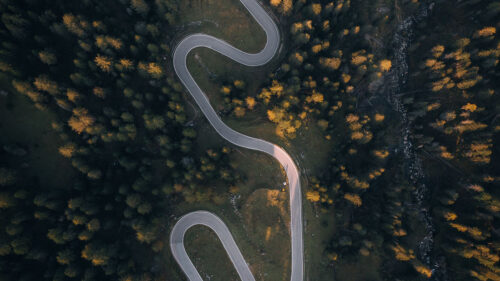 Road, Aerial, View, Trees HD Wallpapers Free Download