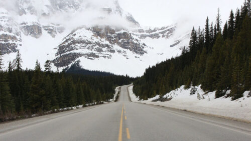 Road, Mountains, Snow HD Wallpapers Free Download