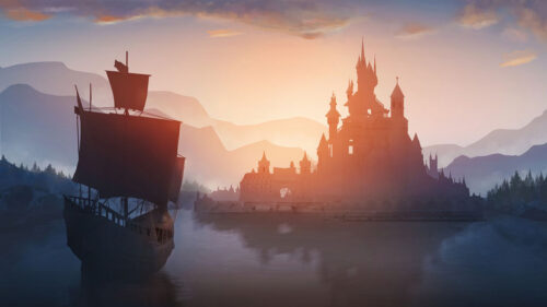 Ship, Castle, Port HD Wallpapers Free Download
