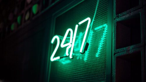 Signboard, Neon, Numbers HD Wallpapers Free Download