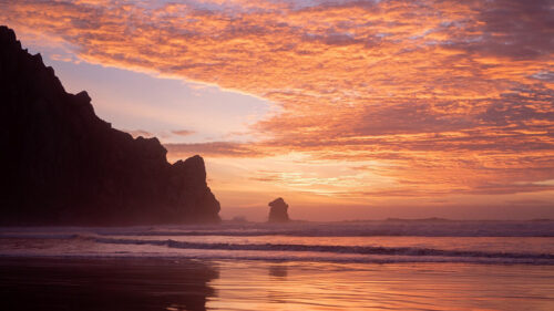 Slope, Rocks, Sunset HD Wallpapers Free Download