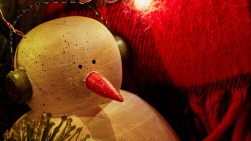 Snowman, Headphones, Garlands HD Wallpapers Free Download