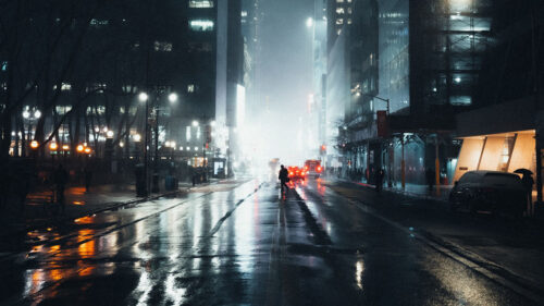 Street, Silhouette, Night HD Wallpapers Free Download