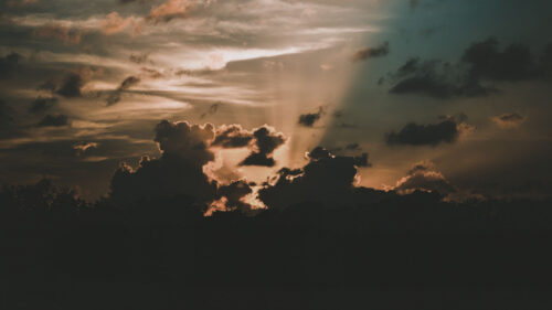 Sunset, Clouds, Rays HD Wallpapers Free Download