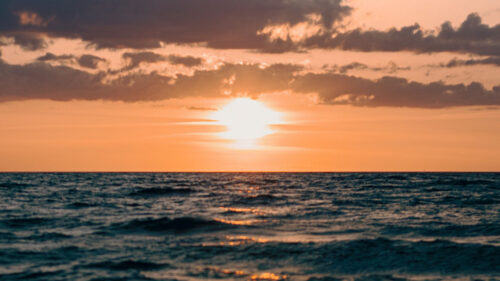 Sunset, Sea, Waves HD Wallpapers Free Download (2)