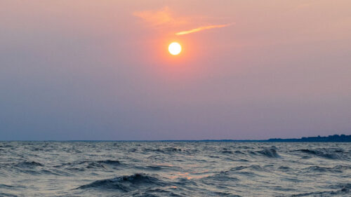 Sunset, Waves, Horizon Wallpapers Free Download