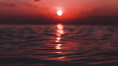 Sunset ,Waves, Reflection Wallpapers Free Download