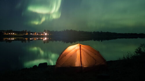 Tent, Night, Northern, Lights Wallpapers Free Download