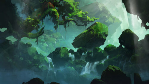Tree, Rocks, Stream Wallpapers Free Download