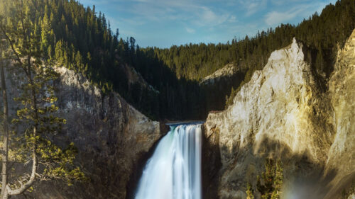 Waterfall, Cliff, Forest Wallpapers Download